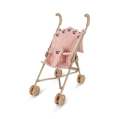 Konges Slojd - Doll Stroller - Power Pink Check