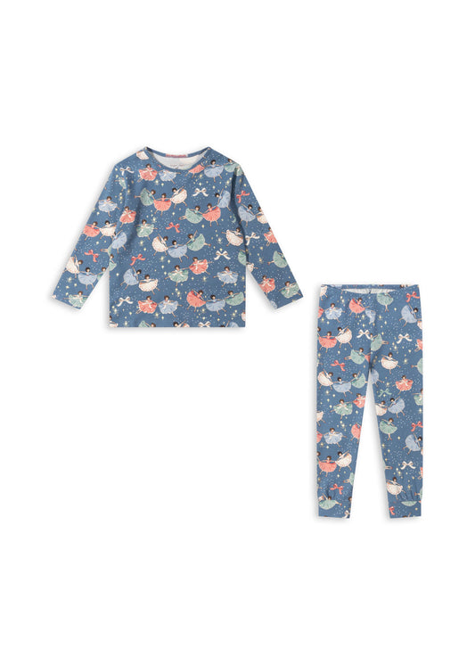 Konges Slojd - Basic Blouse/Pants PJ Set - Snow Bow Ballerina