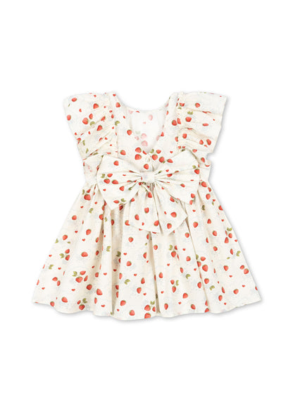 Konges Slojd - Evia Bow Dress GOTS - Marmalade