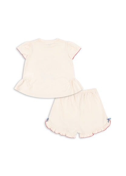 Konges Slojd - Famo Frill Set GOTS - Ecru