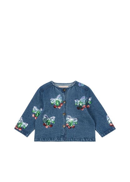 Konges Slojd - Magot Sequin Denim Jacket GOTS - Amarena Sequin