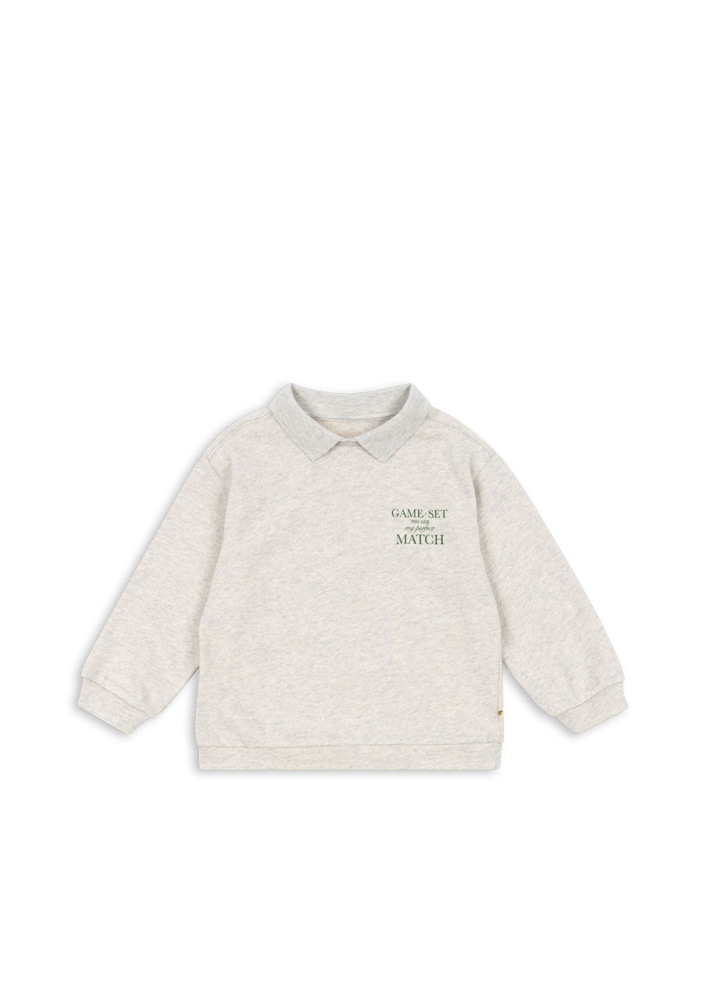 Konges Slojd - Spotty LS Polo GOTS - Off White Melange