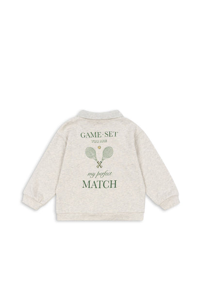 Konges Slojd - Spotty LS Polo GOTS - Off White Melange