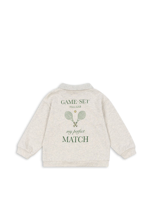 Konges Slojd - Spotty LS Polo GOTS - Off White Melange