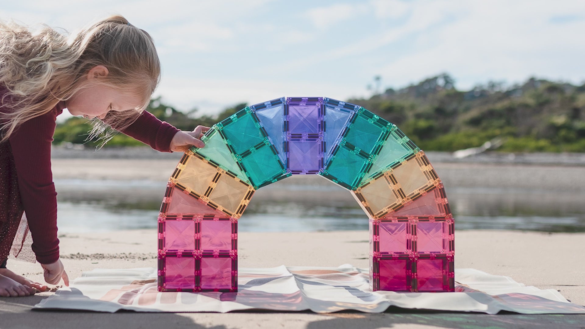 Connetix - 212 Piece Rainbow Mega Pack Magnetic Tiles