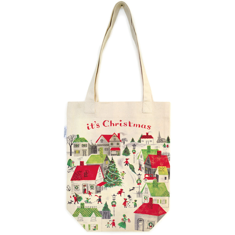 Cavallini & Co - Christmas Village Tote Bag