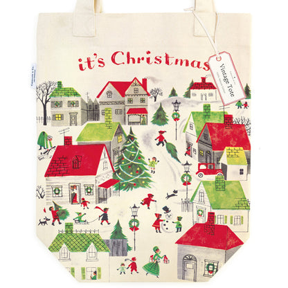 Cavallini & Co - Christmas Village Tote Bag