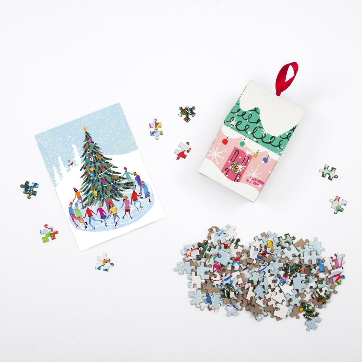Tree Skaters - 130 Piece Puzzle Ornament