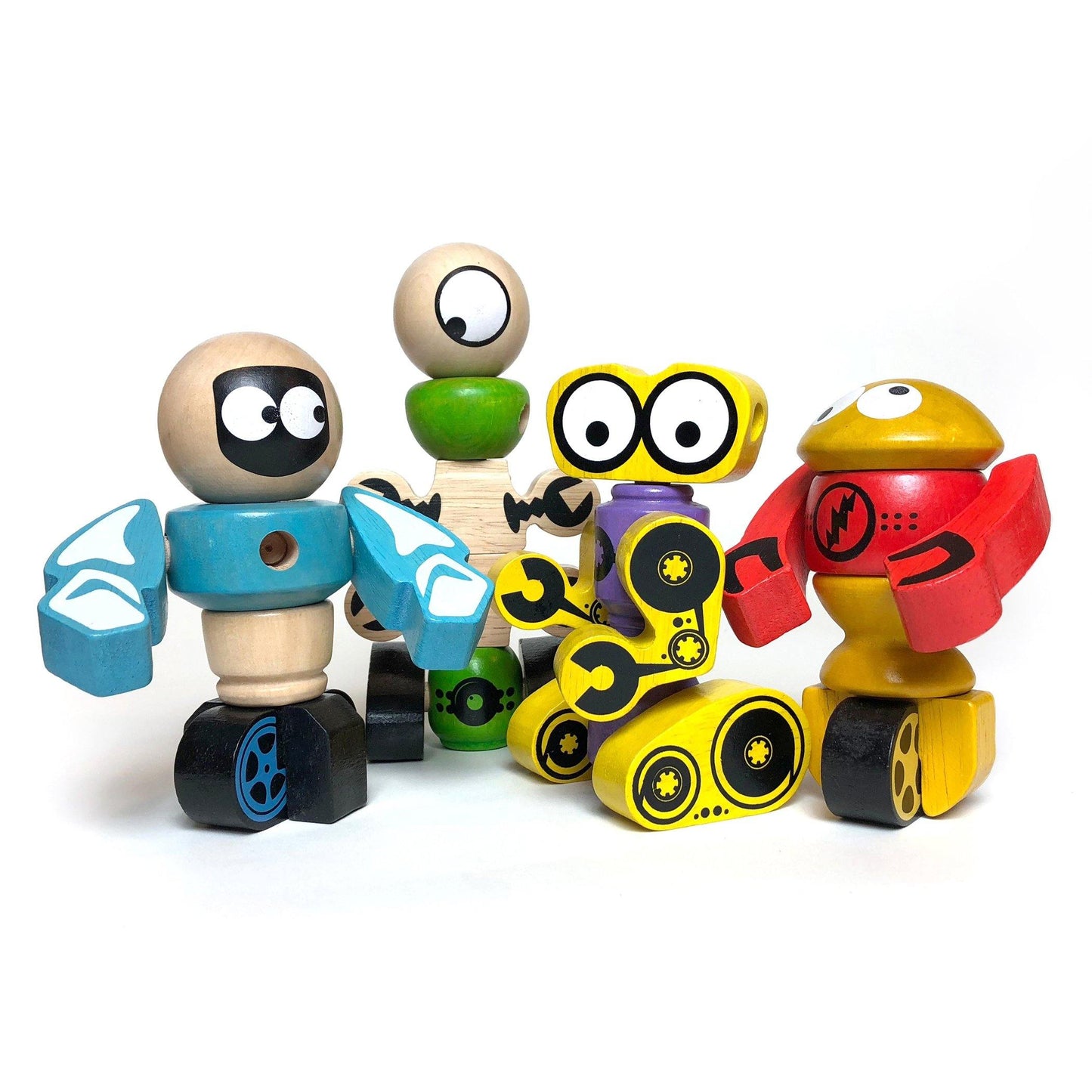 BeginAgain - Tinker Totter Robots - 28 Piece Character Playset - BeginAgain - littleyoyo.ca