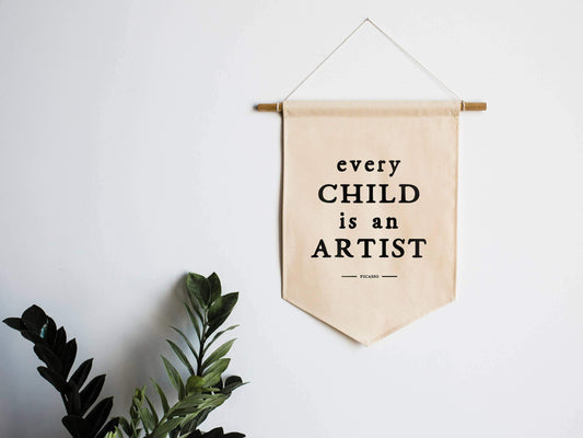 Gladfolk - Every Child Is An Artist Canvas Banner - Gladfolk - littleyoyo.ca