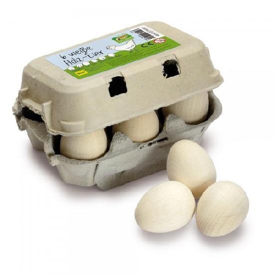 Erzi - Eggs White Sixpack - Erzi - littleyoyo.ca