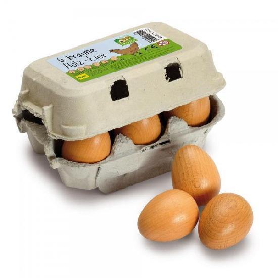 Erzi - Eggs Brown Sixpack - Erzi - littleyoyo.ca