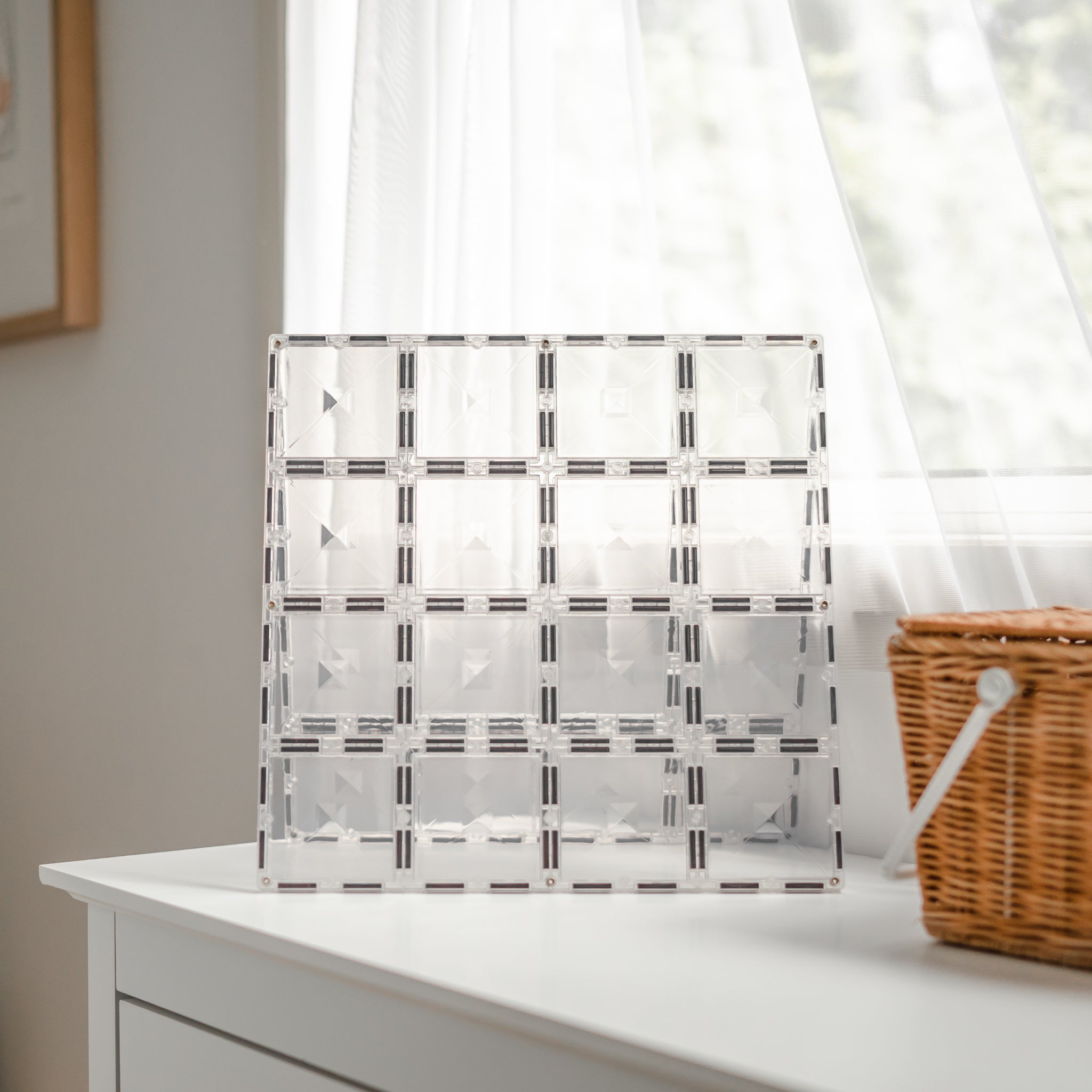 Connetix - Clear Base Plate - 2 Piece Magnetic Tiles - Connetix - littleyoyo.ca