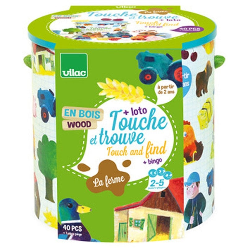 Vilac - Feel and Find Game - Farm - Vilac - littleyoyo.ca