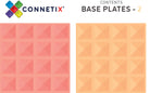 Connetix - Pastel Lemon & Peach Base Plate - 2 Piece Magnetic Tiles - Connetix - littleyoyo.ca