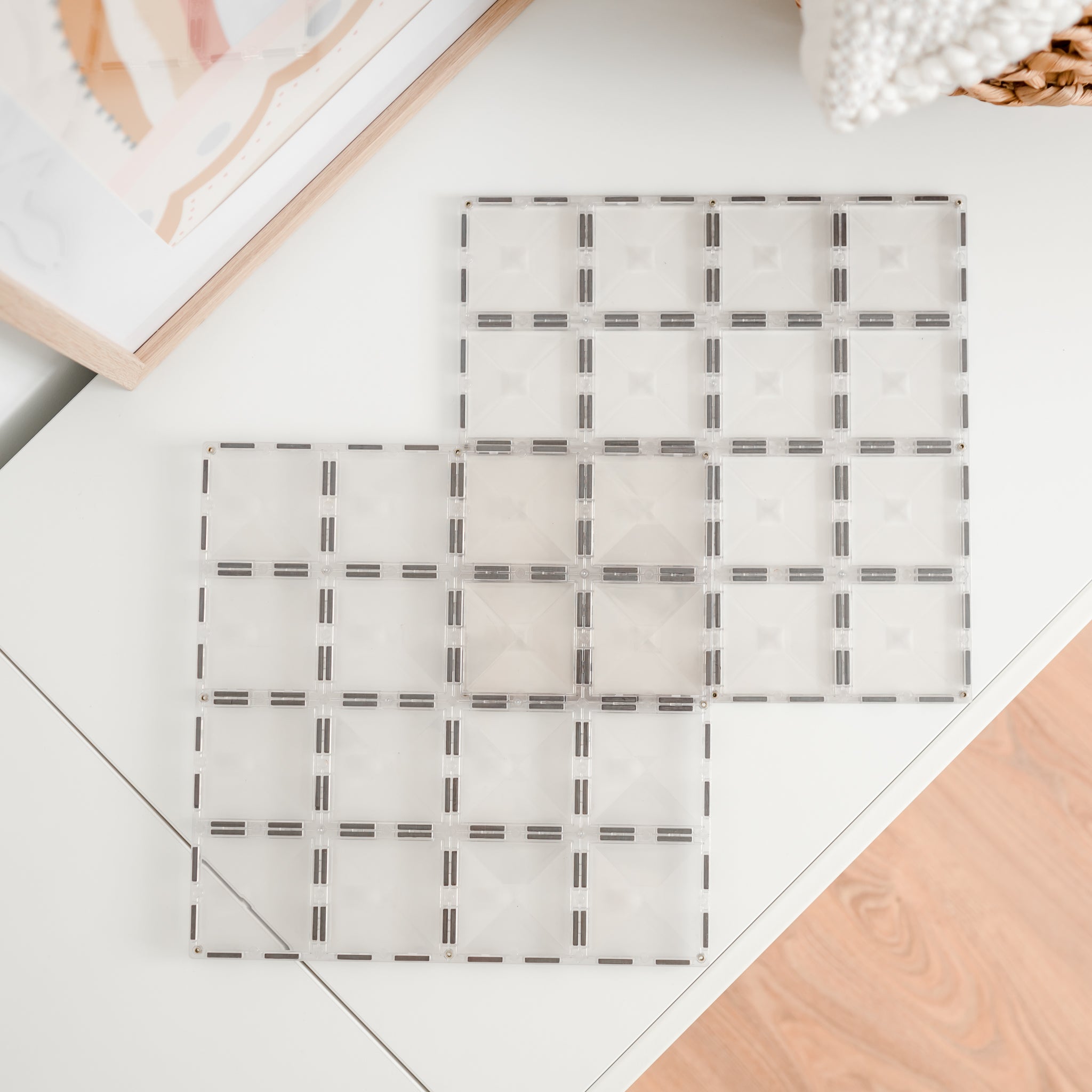 Connetix - Clear Base Plate - 2 Piece Magnetic Tiles - Connetix - littleyoyo.ca
