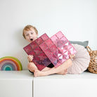 Connetix - Pastel Pink & Berry Base Plate - 2 Piece Magnetic Tiles - Connetix - littleyoyo.ca