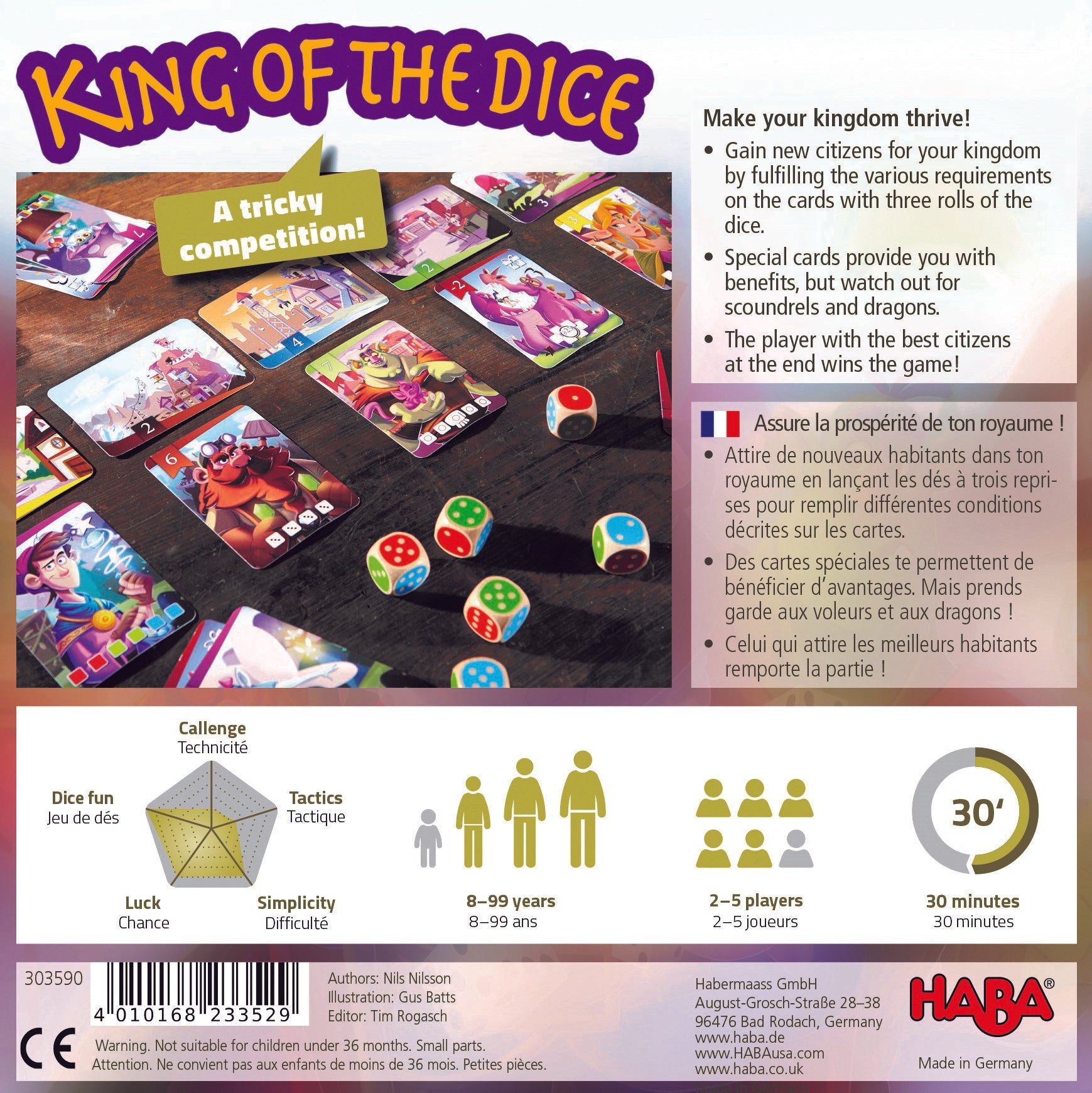 HABA - King of the Dice - HABA - littleyoyo.ca
