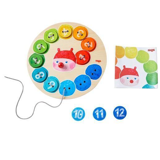 HABA - Threading Caterpillar Stacking Game - HABA - littleyoyo.ca