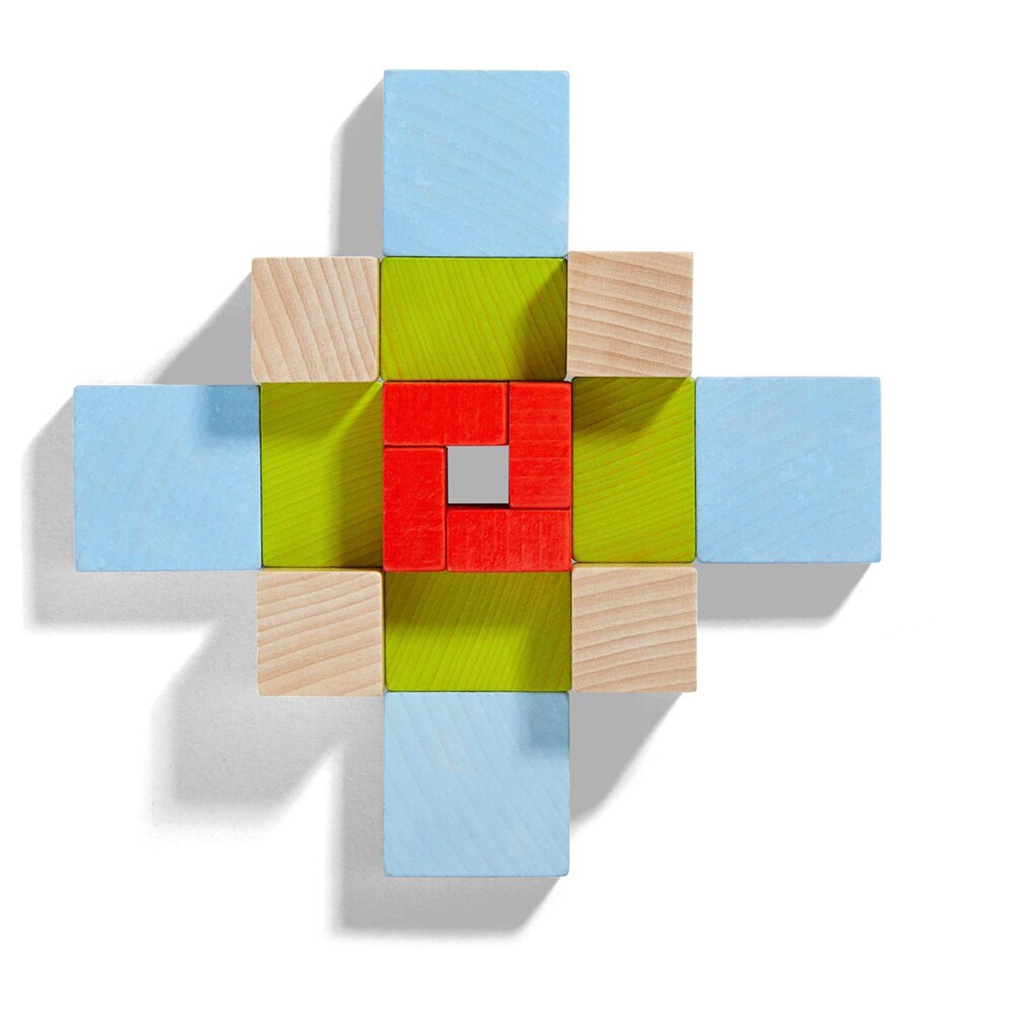 HABA - Four by Four Building Blocks - 3D Arranging Game - HABA - littleyoyo.ca