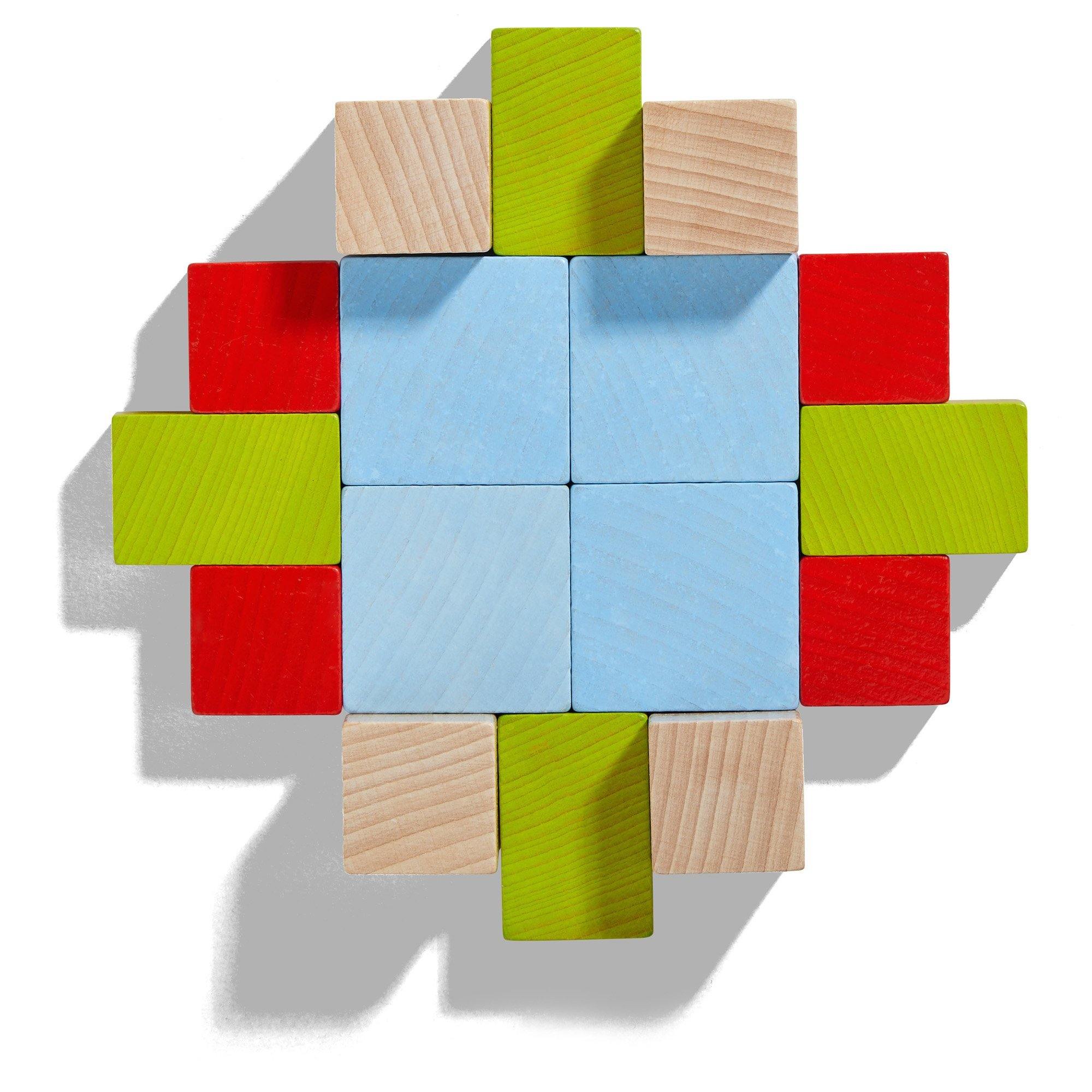 HABA - Four by Four Building Blocks - 3D Arranging Game - HABA - littleyoyo.ca