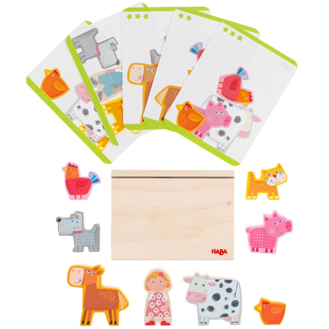 HABA - On the Farm Stacking Toy - HABA - littleyoyo.ca