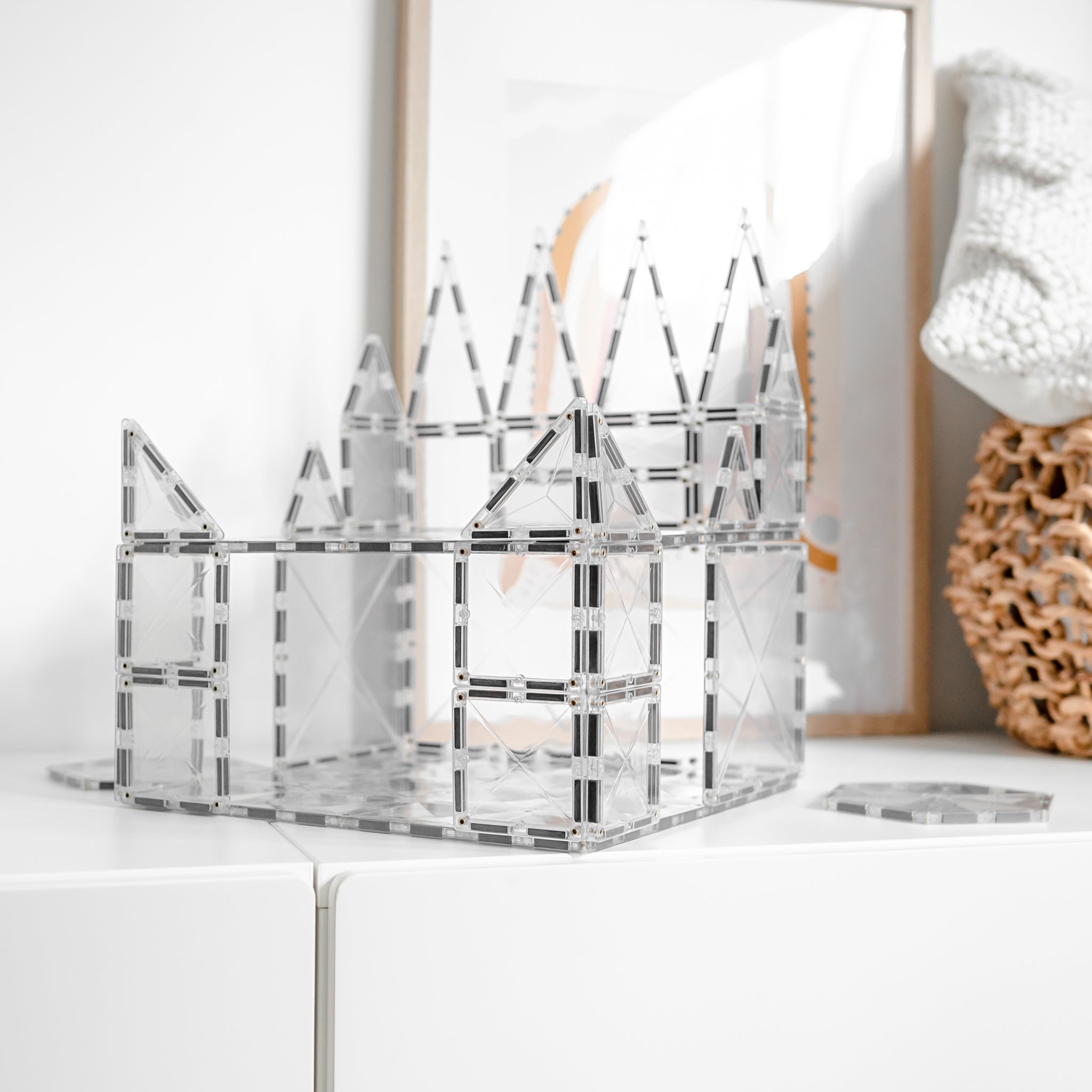 Connetix - Clear Base Plate - 2 Piece Magnetic Tiles - Connetix - littleyoyo.ca