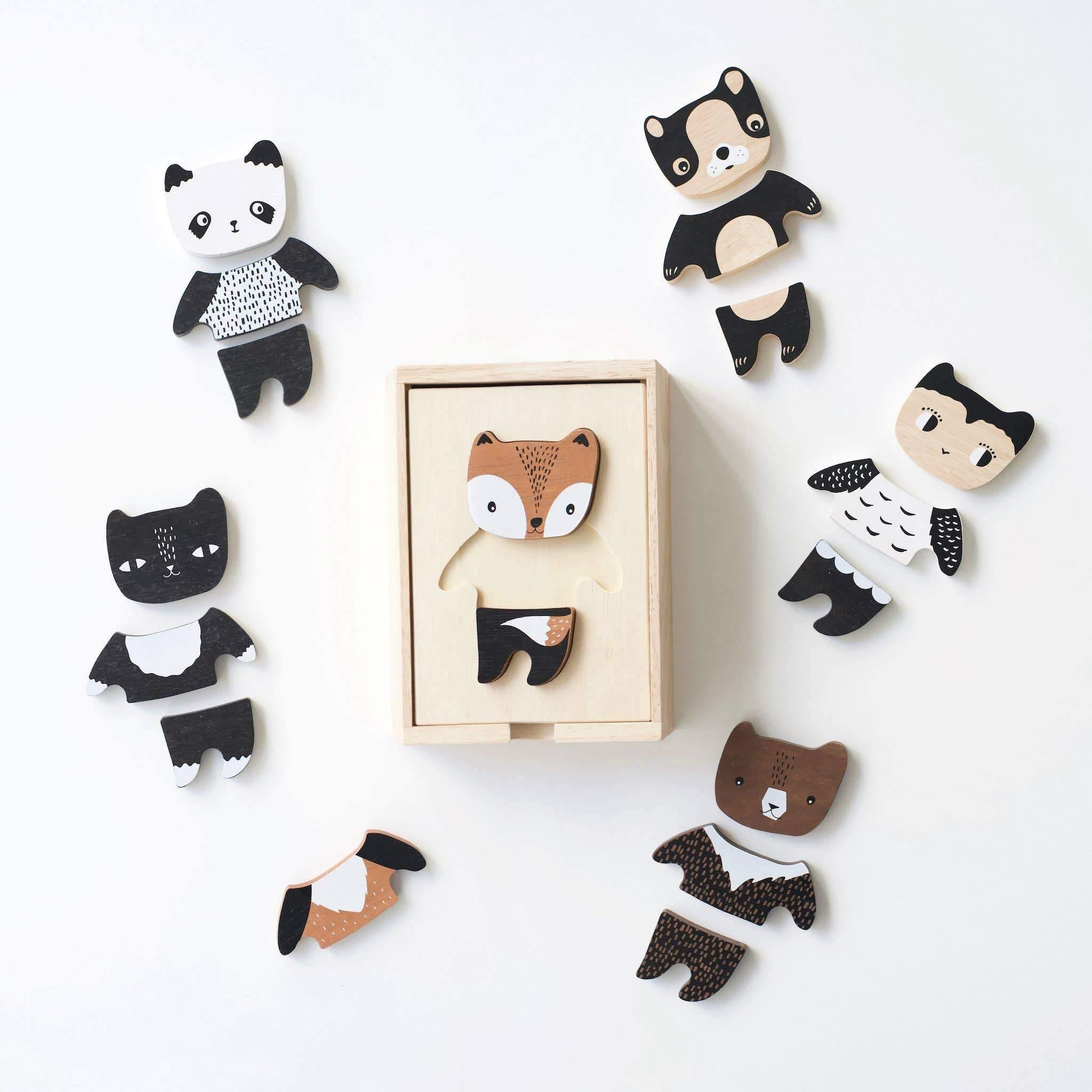 Wee Gallery - Mix & Match Animal Tiles - Wee Gallery - littleyoyo.ca