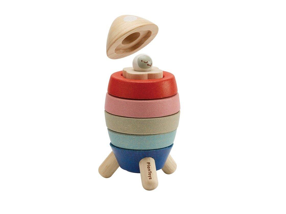 PlanToys - Stacking Rocket - Orchard - PlanToys - littleyoyo.ca