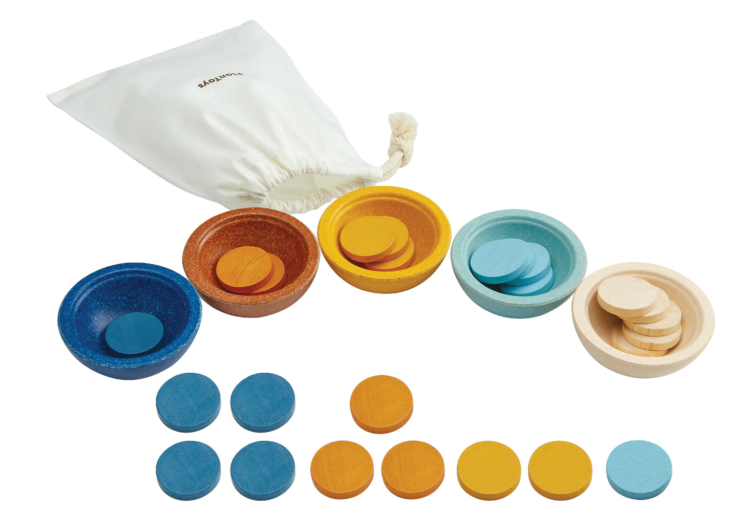 PlanToys - Sort & Count Cups - Orchard