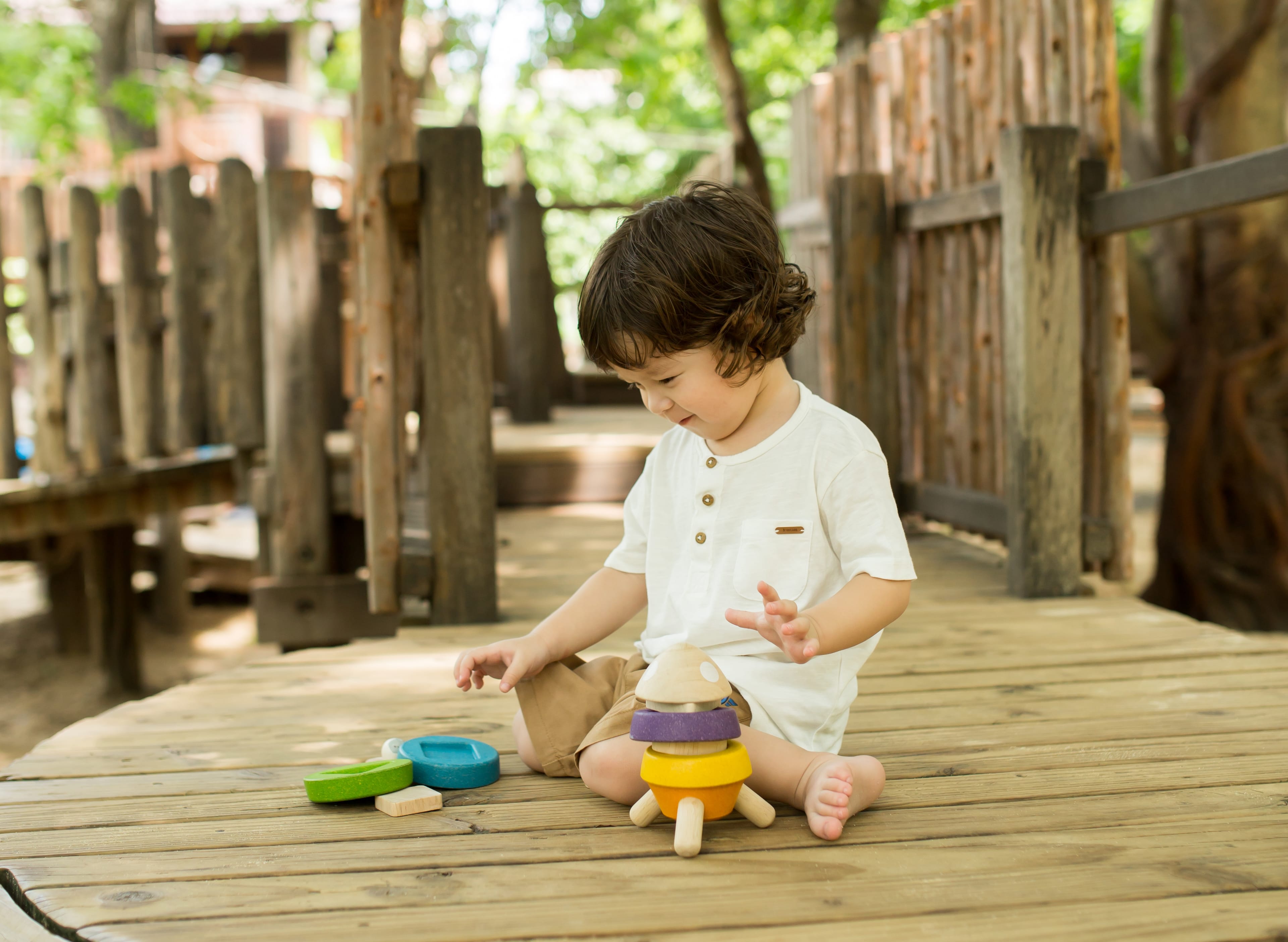 PlanToys - Stacking Rocket - PlanToys - littleyoyo.ca