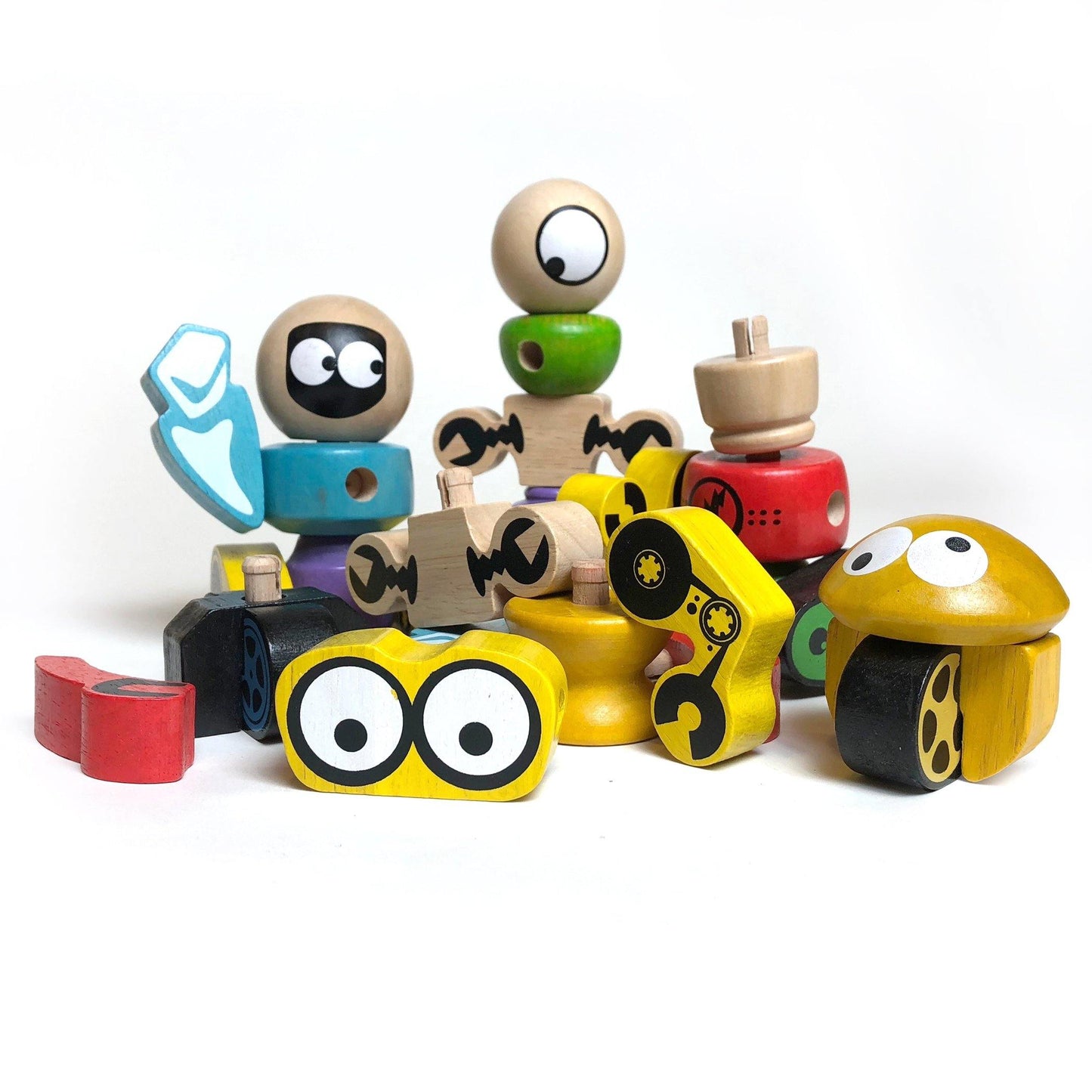BeginAgain - Tinker Totter Robots - 28 Piece Character Playset - BeginAgain - littleyoyo.ca