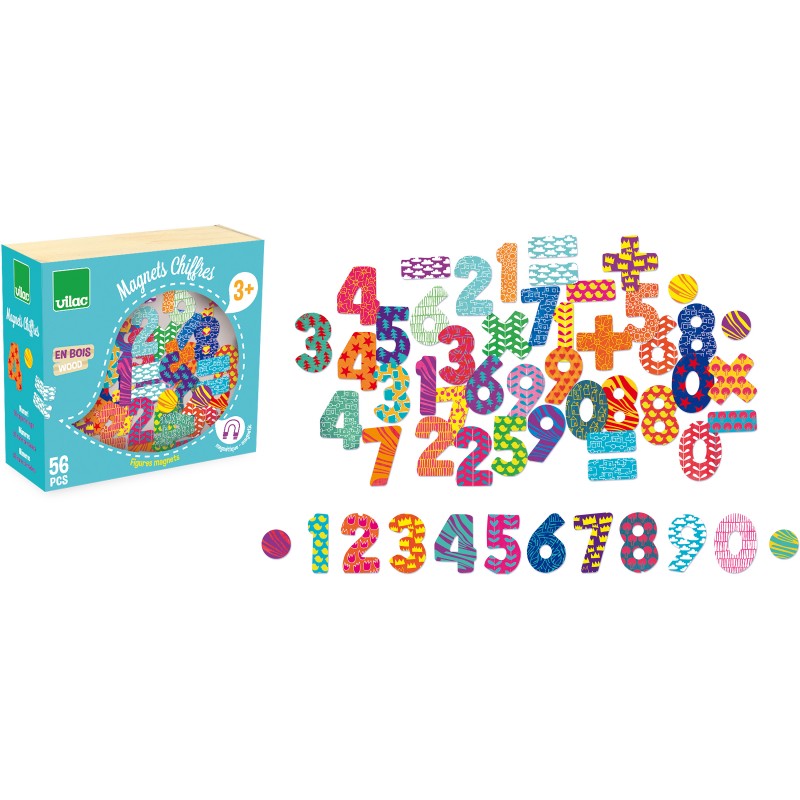 Vilac - Magnets Numbers - 56 pieces - Vilac - littleyoyo.ca