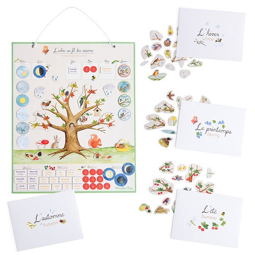 Moulin Roty - Le Botaniste - Seasons Magnetic Calendar - Moulin Roty - littleyoyo.ca