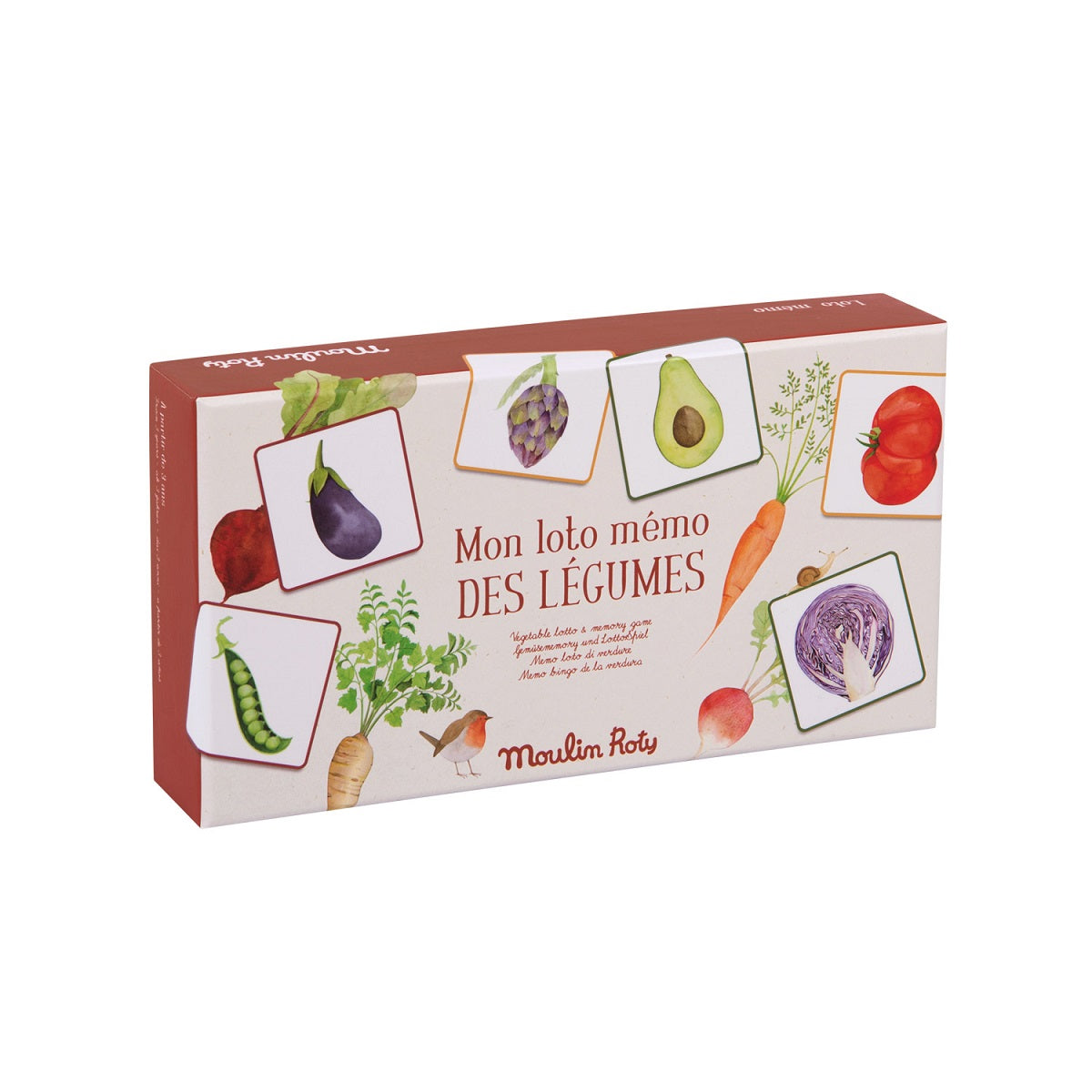 Moulin Roty - Le Jardinier - Vegetable Bingo & Memory Game - Moulin Roty - littleyoyo.ca