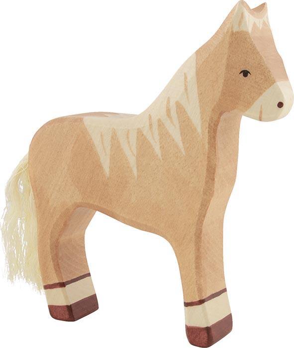 Holztiger -  Horse Light Brown Wooden Figure - Holztiger - littleyoyo.ca