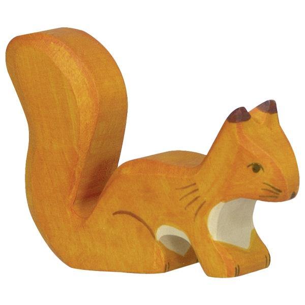 Holztiger - Squirrel Orange Wooden Figure - Holztiger - littleyoyo.ca