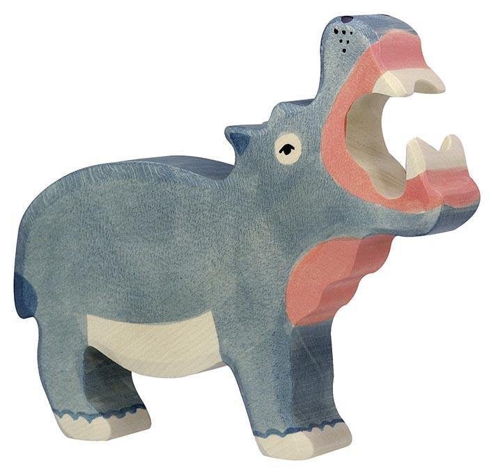 Holztiger - Hippo Wooden Figure - Holztiger - littleyoyo.ca