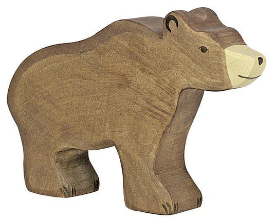Holztiger - Brown Bear Wooden Figure - Holztiger - littleyoyo.ca