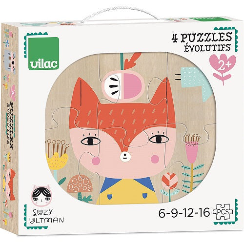 Vilac - Wooden Puzzle Evolutive - Suzy Ultman - Vilac - littleyoyo.ca