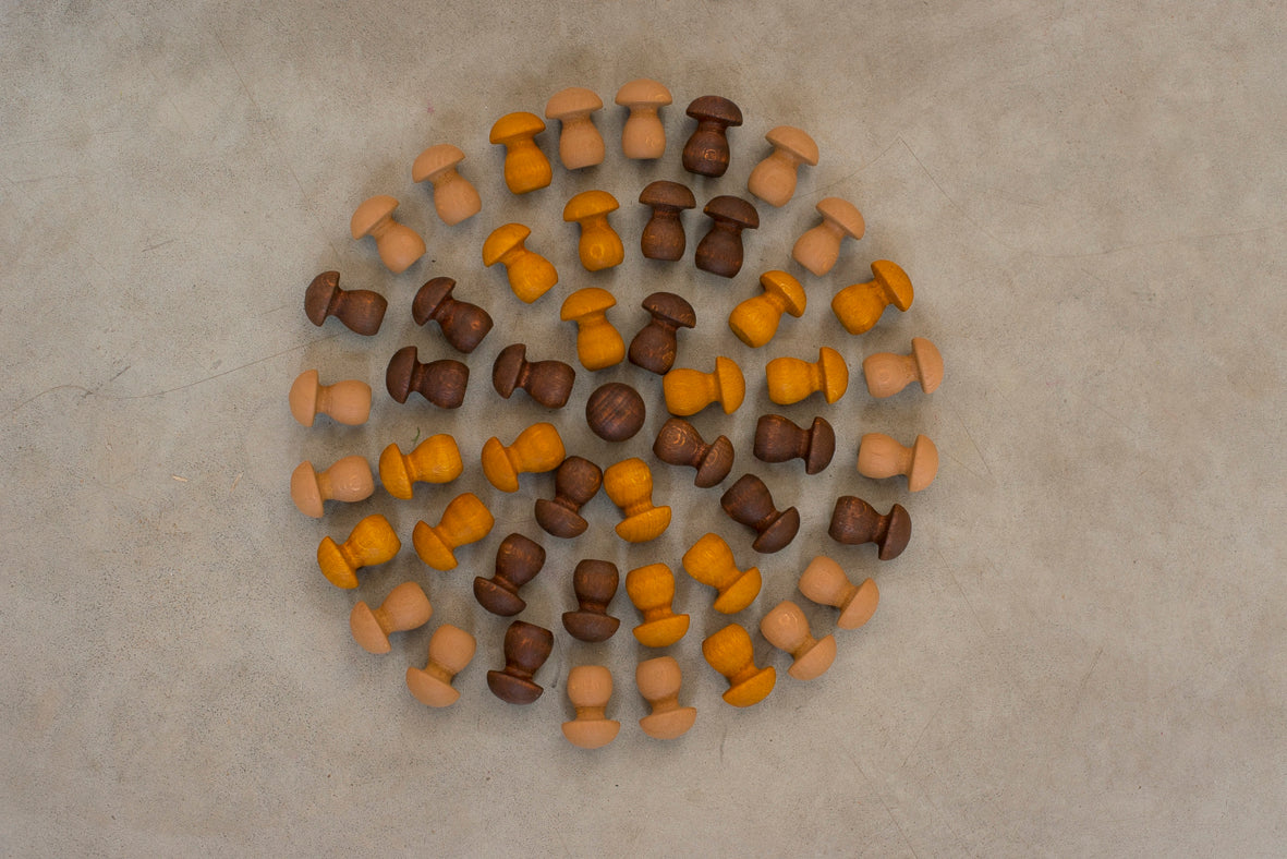 Grapat - Wood Mandala Mushrooms - Browns - Grapat - littleyoyo.ca
