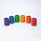 Grapat - Wood Coloured Rings 36 pieces - Grapat - littleyoyo.ca