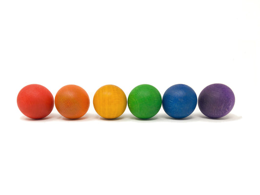 Grapat - Wood Coloured Balls 6 pieces