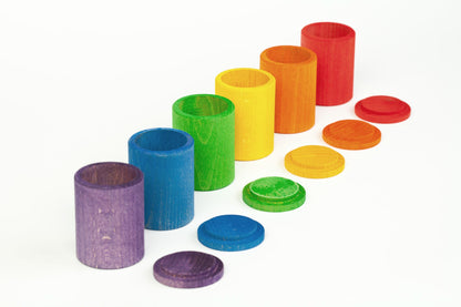 Grapat - Wood Coloured Cups with Lids
