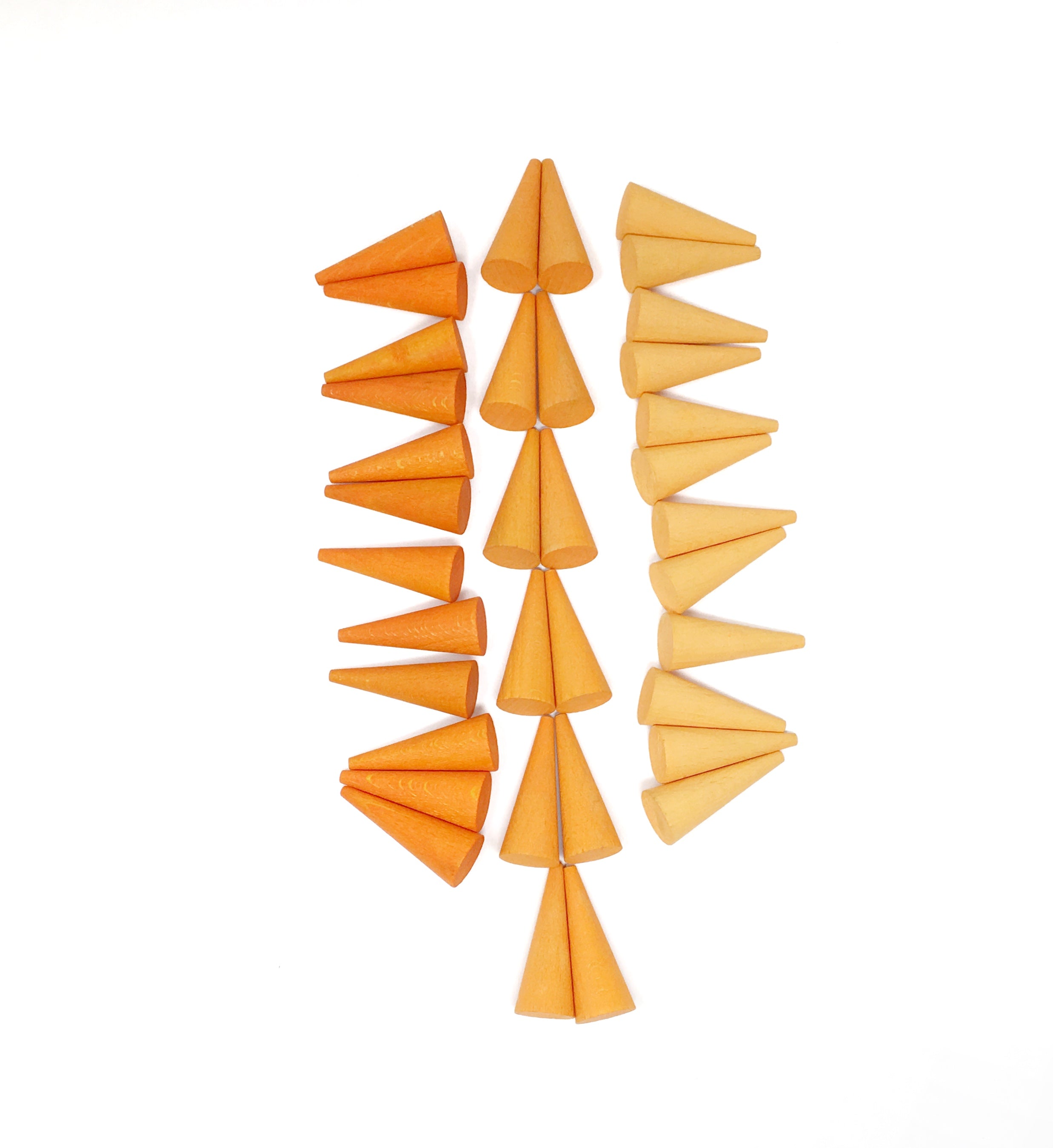 Grapat - Wood Mandala Cones - Orange - Grapat - littleyoyo.ca