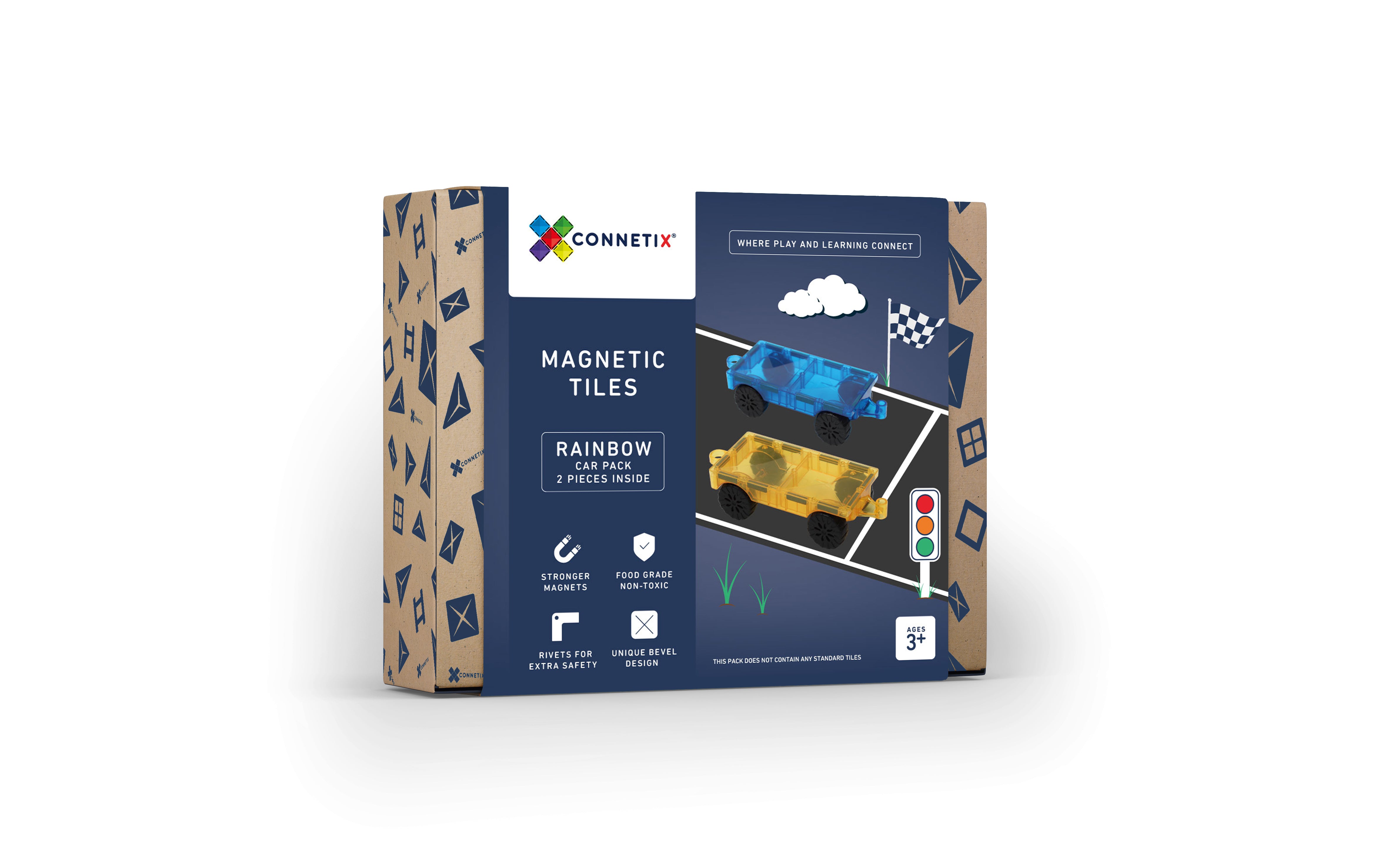 Connetix - Rainbow Car Pack 2 Piece - Connetix - littleyoyo.ca
