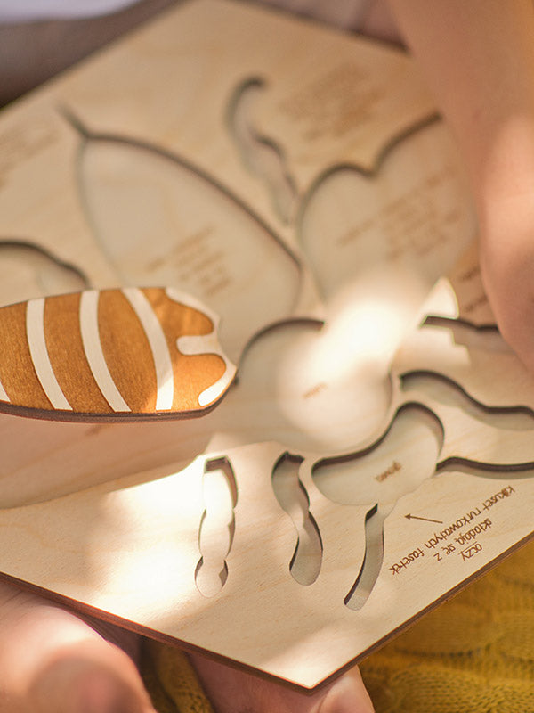 Stuka Puka - Busy Bee Wooden Puzzle - Stuka Puka - littleyoyo.ca