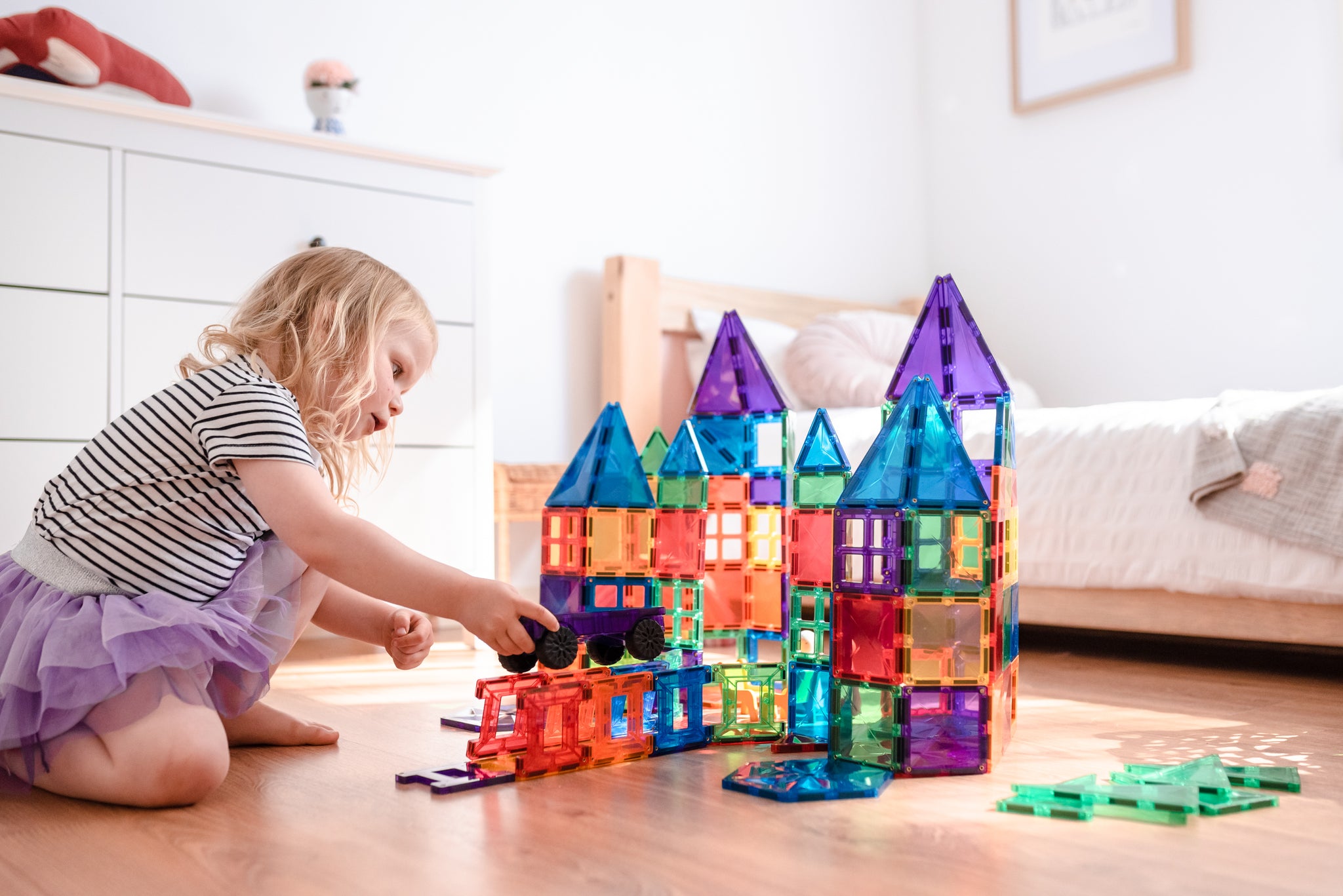Connetix - 212 Piece Rainbow Mega Pack Magnetic Tiles