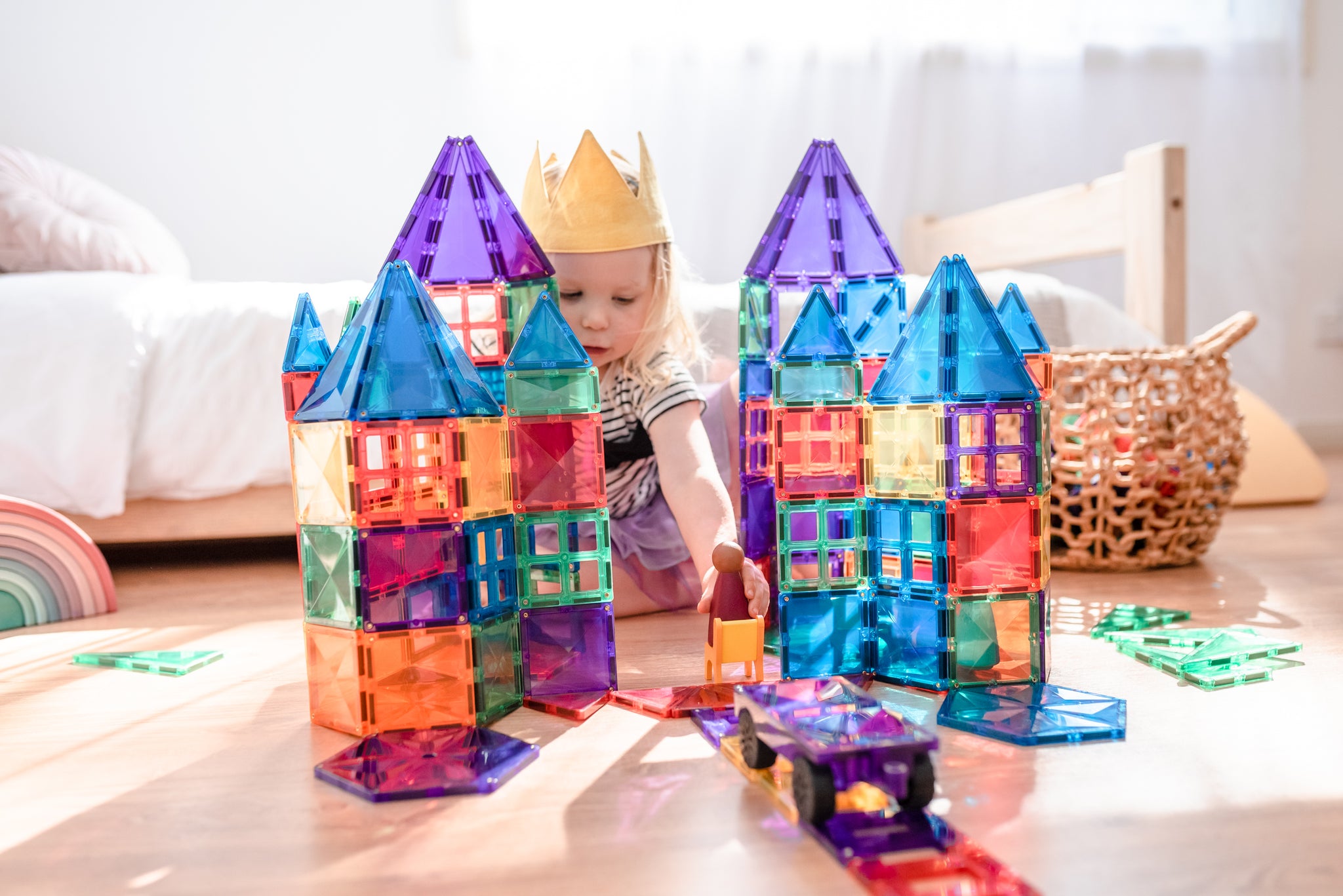 Connetix - 212 Piece Rainbow Mega Pack Magnetic Tiles