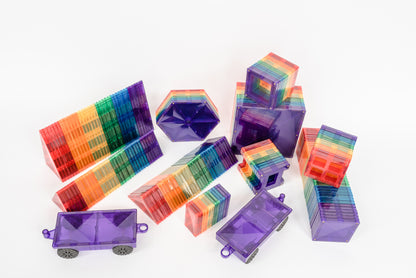 Connetix - 212 Piece Rainbow Mega Pack Magnetic Tiles